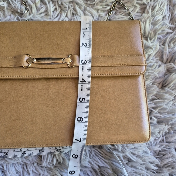 Vintage Francois Tan Leather Handbag Purse with‎ Interior Mirror Made in USA - Picture 11 of 13